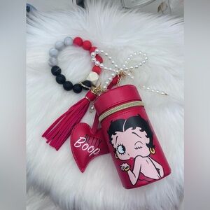 (No longer an available)Betty Boop lovers Red and Black wristlet